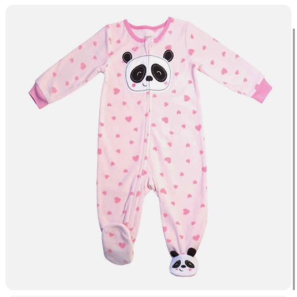 Absorba Kids' 2-pack Fleece Blanket Sleeper Panda & Hearts ๐ผ ๐ 2T - Picture 5 of 6